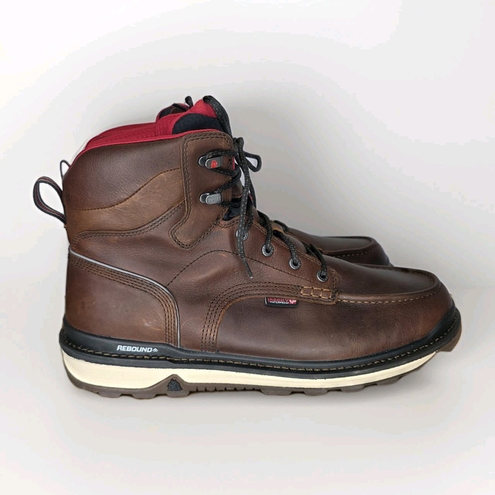 ROCKY RAMS HORN‎ WATERPROOF WORK BOOTS RKK0321 15W Brown Leather Wedge Wide